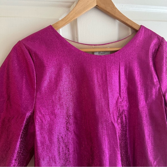 Ripley Radar Matte Fucsia Sequin Short Sleeve Boxy Top Medium - Picture 3 of 8